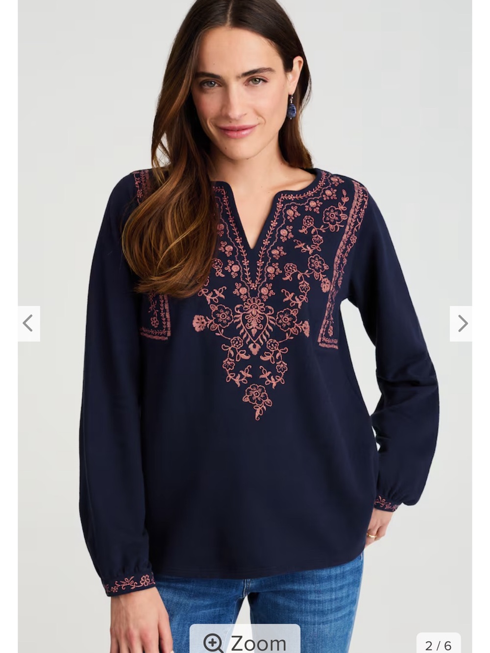 J.Jill embroidered textured knit top 2X